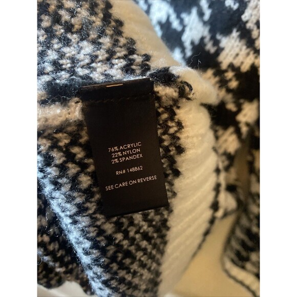 Torrid Womens 3 Houndstooth Knit Sweater Crew goth preppy Clueless 90s mob - Picture 5 of 6